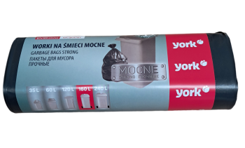 Worki na śmieci 160L/York/wzmacniane/10 szt. /DOSTAWA GRATIS