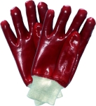 Rękawice robocze POWLEKANE PCV, czerwone, 120 par.